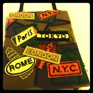 World traveler handbag